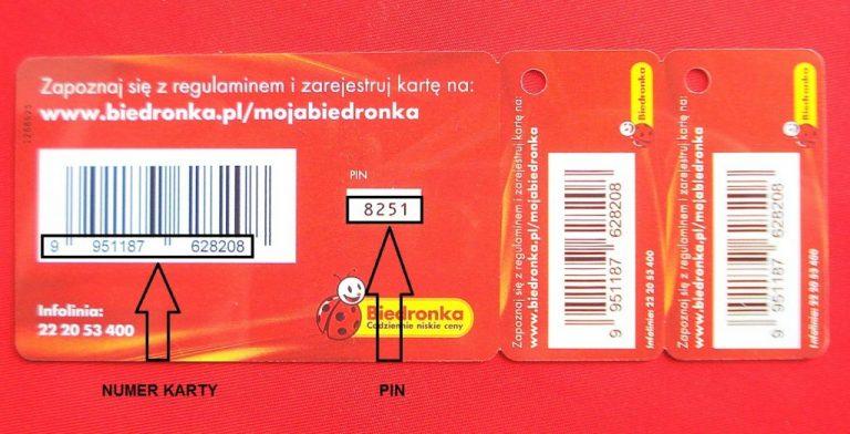 Jak zarejestrować kartę Biedronki - numer karty i PIN