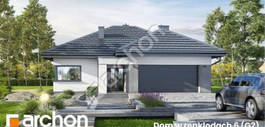 Dom w renklodach 6 (G2) - nowoczesny projekt domu parterowego z dużą strefą dzienną